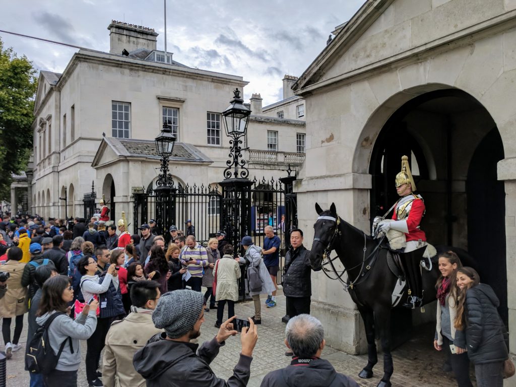 The Horse Guards in front of the Household Cavalry Museum