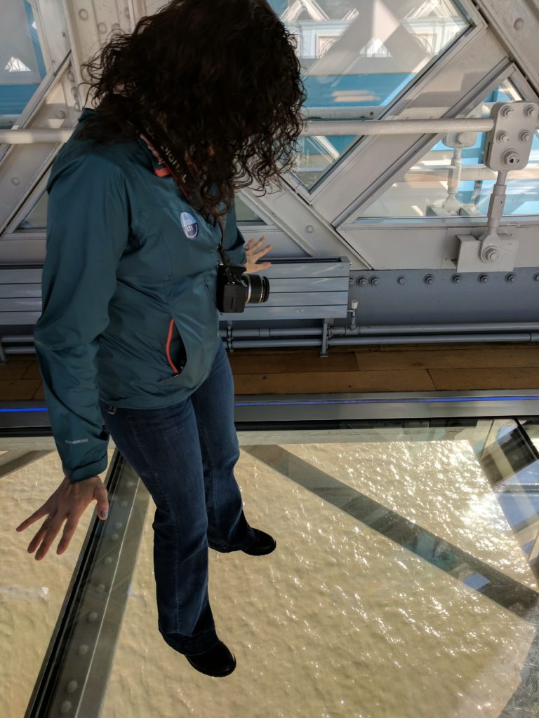 The Tower Bridge has a glass floor - which is really cool and really terrifying...
