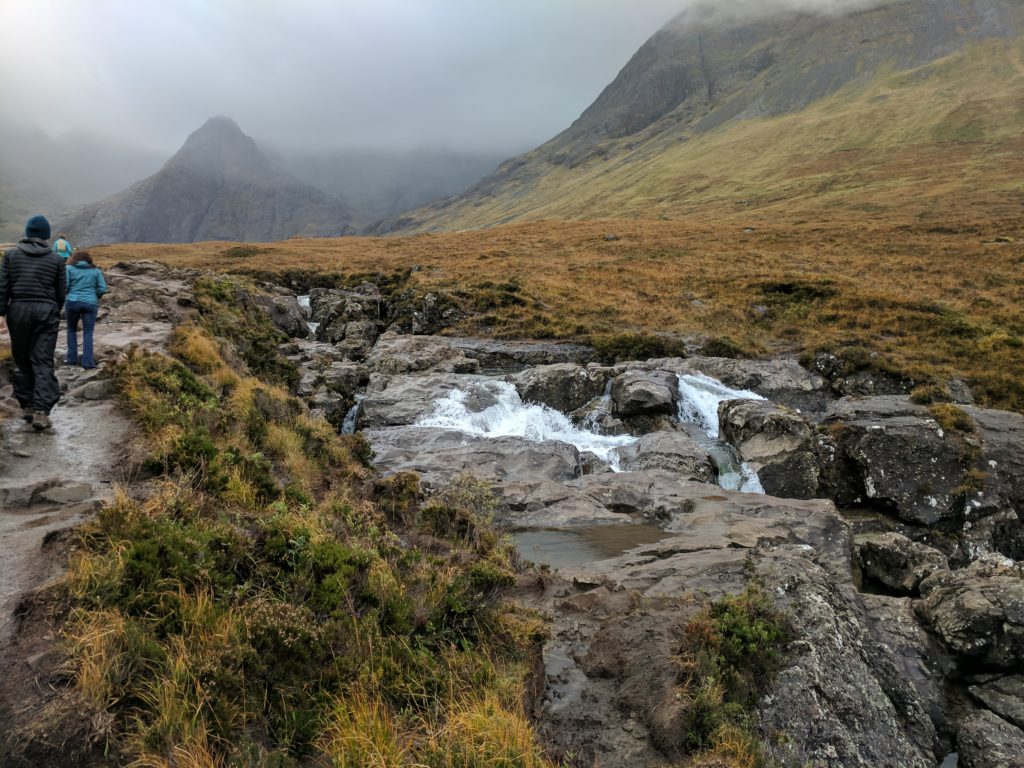 Fairy Pools flowing into each other