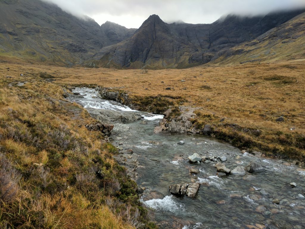The stream along the Fairy Pools hike