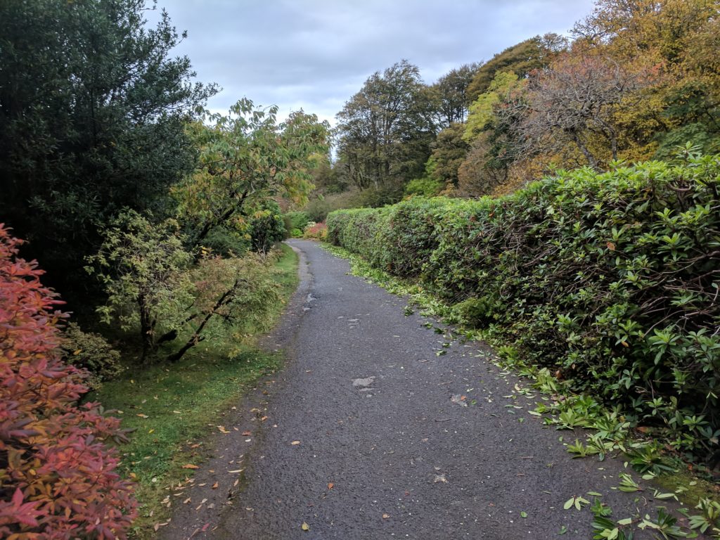 Walking past the gardens towards the entrance to Dunvegan Castle