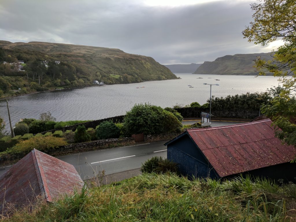 Looking out towards the sea from Portree