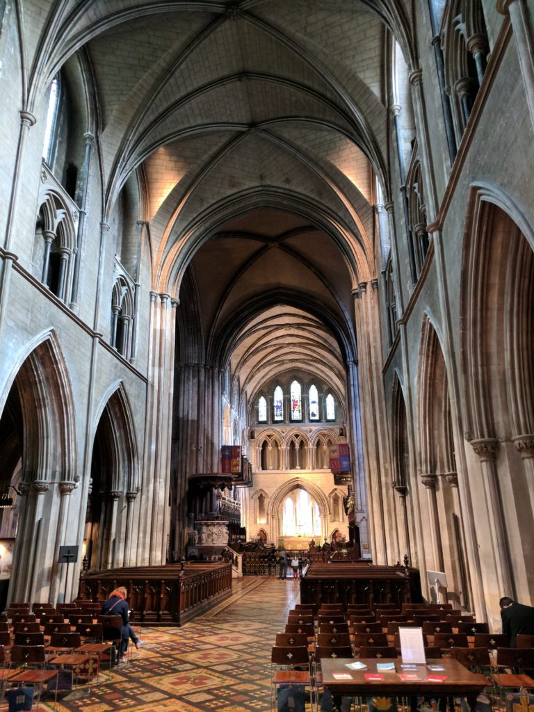 Looking down St. Patrick's cathedral on the tour