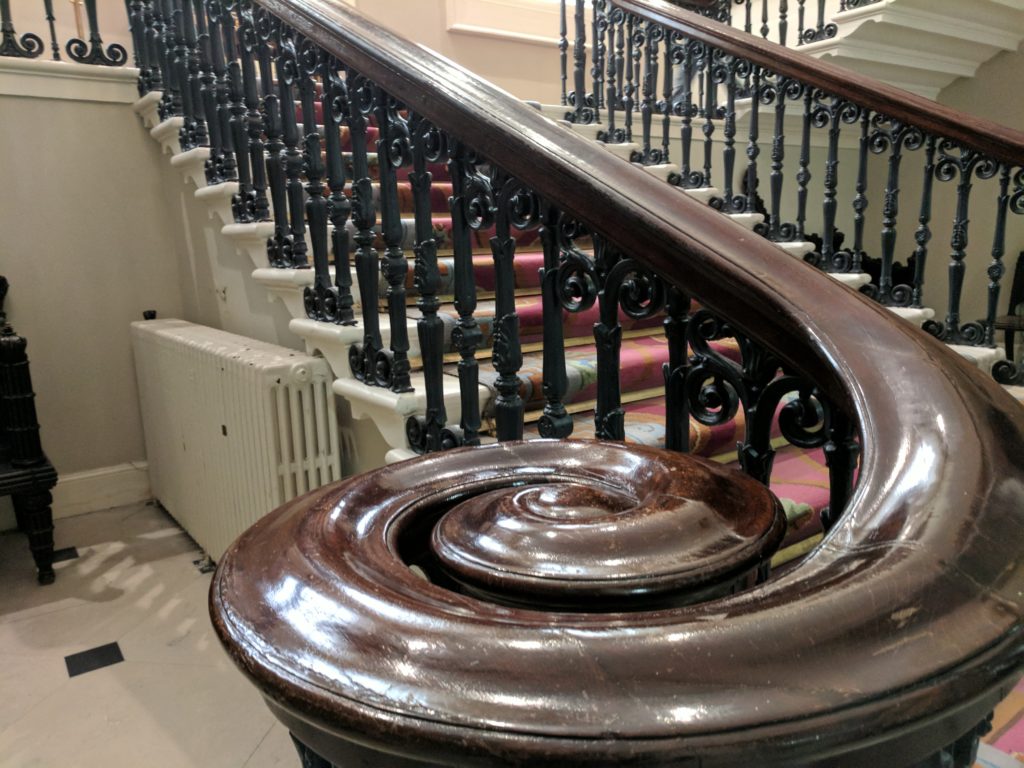 A large bannister in Dublin Castle